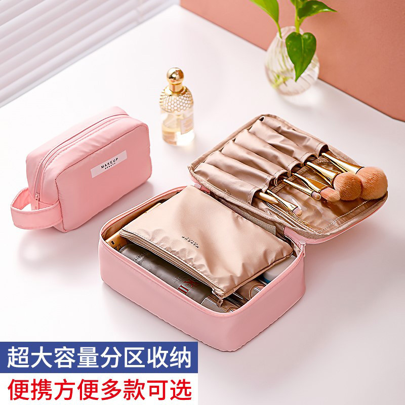 new cosmetics storage bag travel large capacity ins style wash bag portable pu waterproof portable cosmetic bag