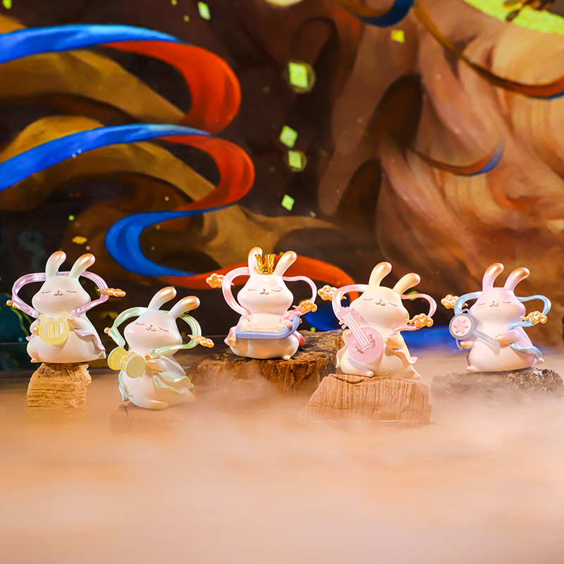 新款飞天兔囡盲盒手办敦煌风玉兔仙子摆件女孩生日礼物中秋情人节