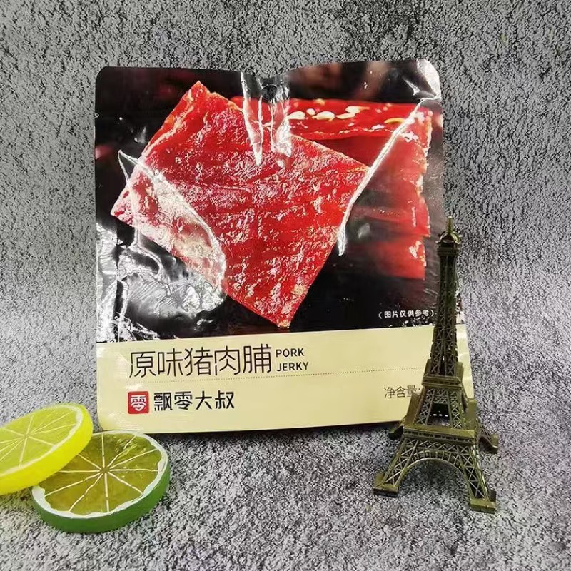 飘零大叔猪肉脯香辣原味芝麻酥脆50g网红零食靖江特产肉脯肉食