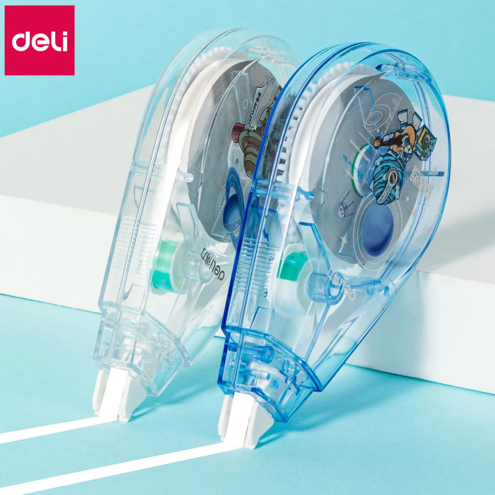 得力71530修正带卡通图案修正带学生修改修正带30m修改修正带