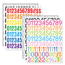 1英寸数字贴纸手账防水号码标识档案价格日期标签切模数字贴批发