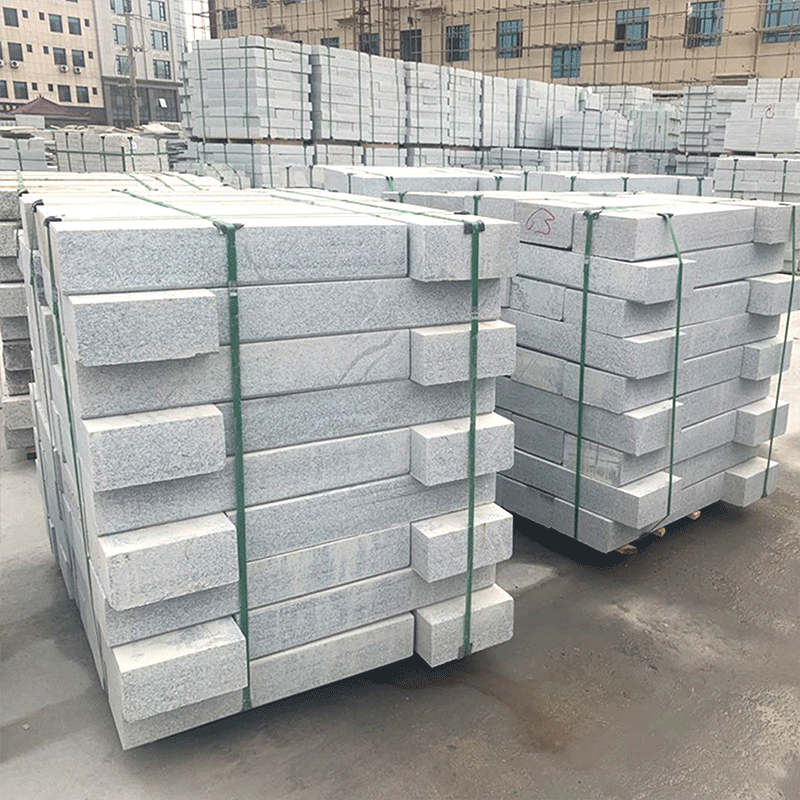 花岗岩芝麻白路沿石芝麻灰路缘石道牙石路侧石路平石市政工程厂家