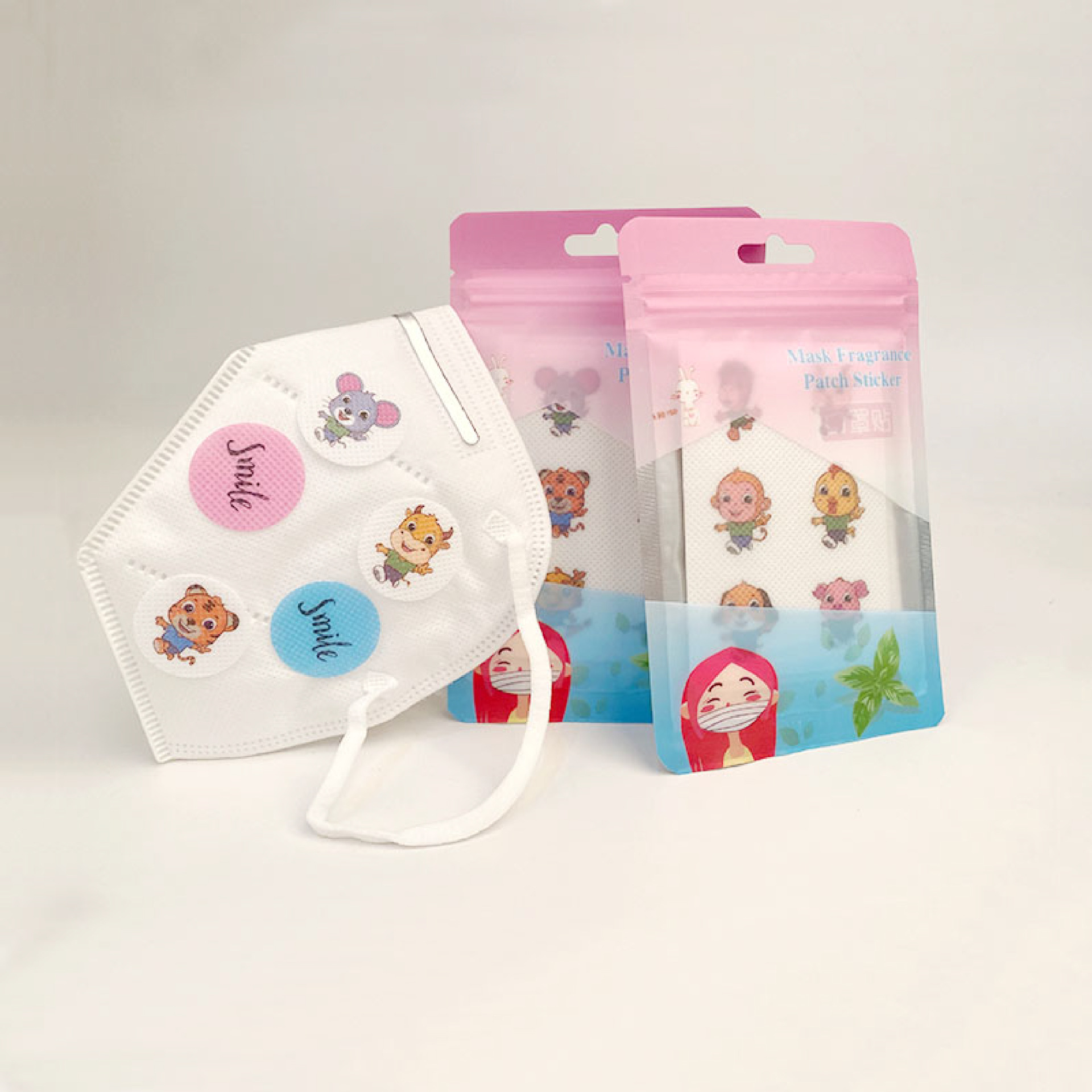 口罩清新贴纸香味清凉贴香氛贴清香贴芳香透气防闷热除异味防口臭