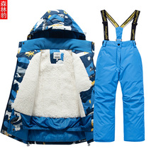 儿童滑雪服套装女童户外加厚防水防风保暖男童宝宝滑雪衣裤装备潮
