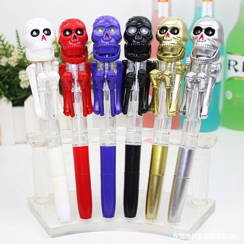 Halloween Christmas Stationery Gifts Student Pumpkin Skull Ghost Head Ballpoint Pen Cute Creative Boxing Pen