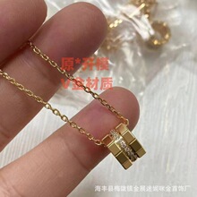 24新款bvlgari/宝格丽慈善款项链小红人黑陶瓷男女情侣款锁骨链