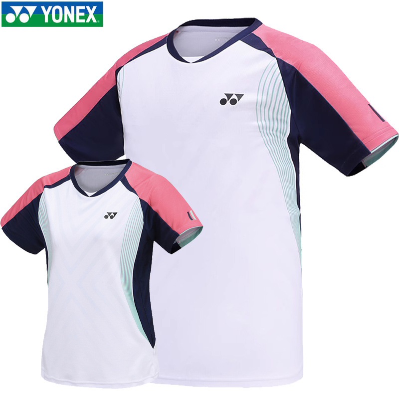 yonex/尤尼克斯羽毛球服男女上衣短袖运动t恤110053bcr/210053bcr