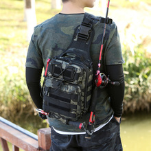 路亚胸包男户外包新款迷彩战术包单肩斜挎包大容量旅行背包钓鱼包