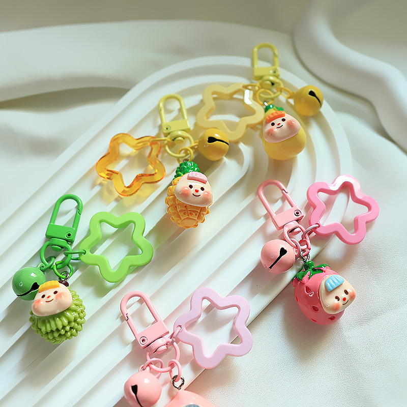 卡通可爱萌粒多妹钥匙扣挂件抖音直播盲盒礼物耳机套树脂饰品挂饰