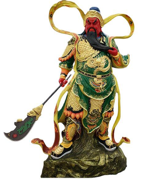 九龙关公像供奉摆件招财关二爷神像大型绿袍武财神关羽佛像厂批发