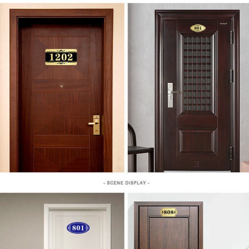 办公室门牌亚克力号码牌家用号房号牌门贴数字贴房间自粘出租房