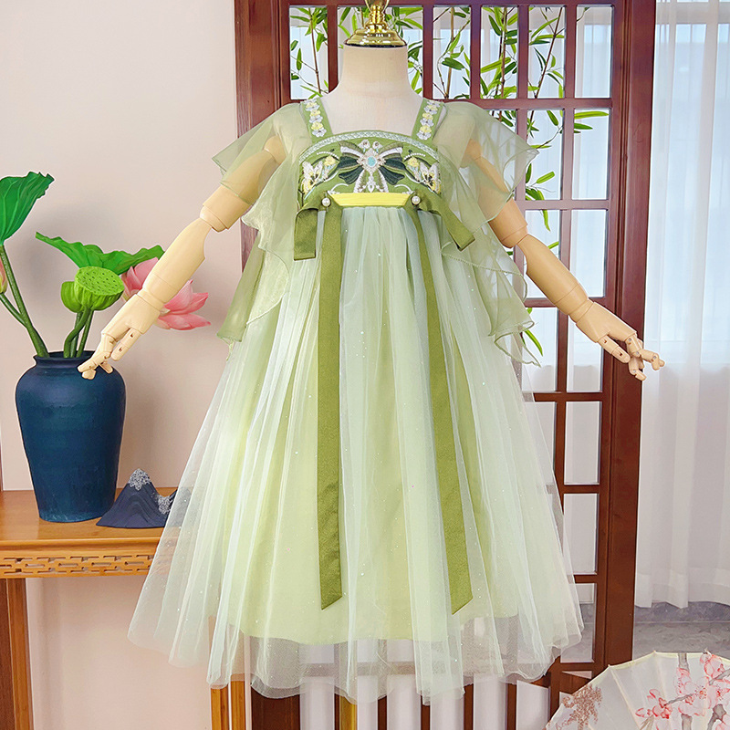 2024新款汉服女童夏季襦裙古装中国风超仙连衣裙儿童古风唐装夏款