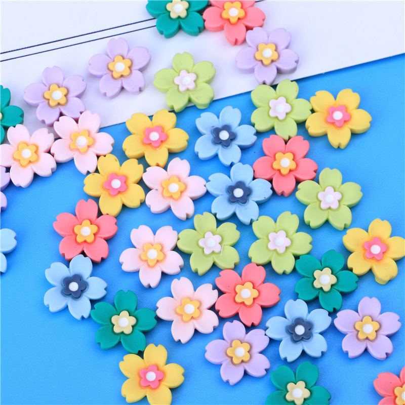 Cream Glue Epoxy DIY Homemade Phone Case Barrettes Petal Flower Resin Accessory Material Package Decorative Accessories
