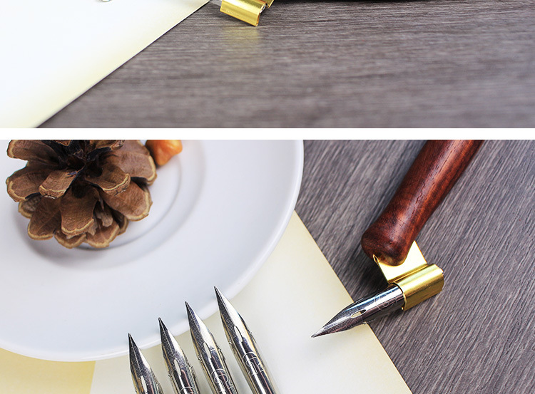 featty蘸水笔漫画软g笔尖圆体花体英文书法新手点尖弹性尖