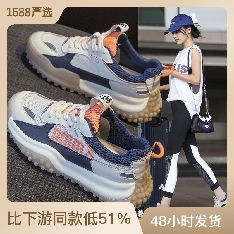 Dad Shoes Women's Ins Trendy 2023 Women's New Shoes for Spring Thin Breathable Mesh Shoes Versatile Casual Sneakers