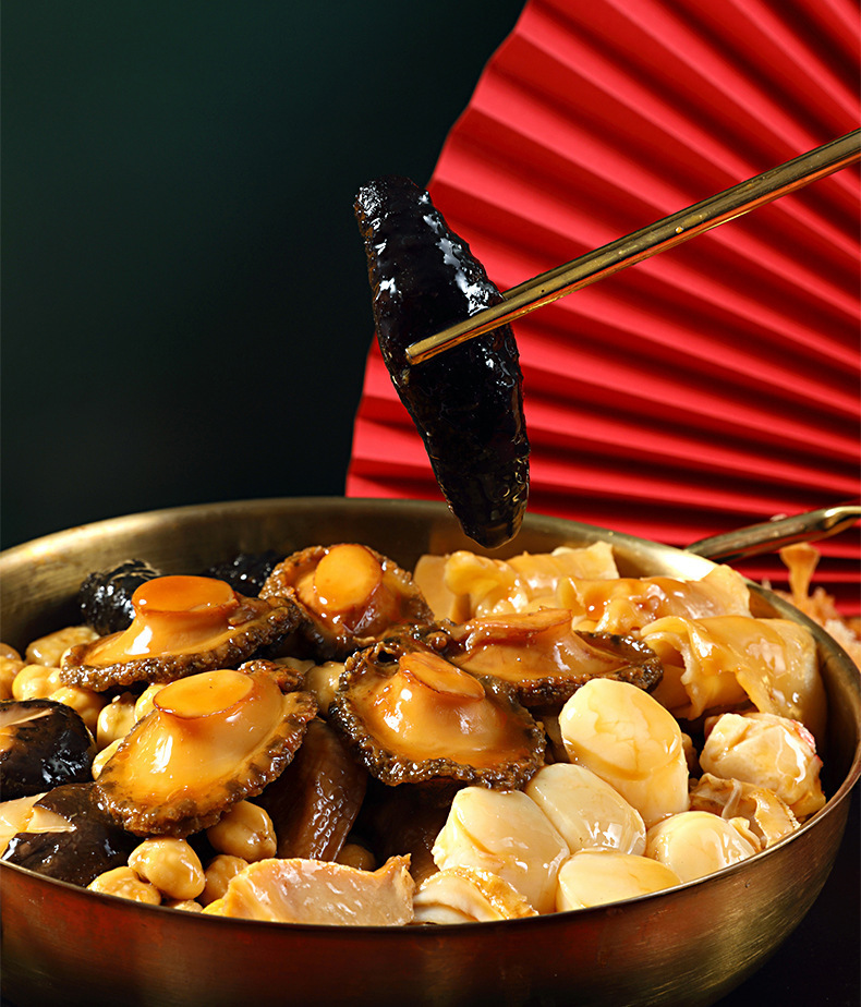 佛跳墙1.8kg加热即食鲍鱼捞饭海参海鲜大盆菜下饭菜年菜年夜饭