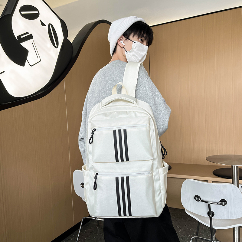 2024新款大容量双肩包男女情侣背包校园旅行大学高中学生书包潮双