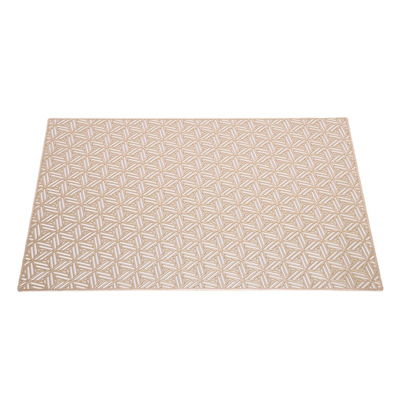 Nordic PVC Placemat Creative Square Hollow Heat Proof Mat Hotel Restaurant Non-Slip Coffee Cup Mat Simple Table Mat