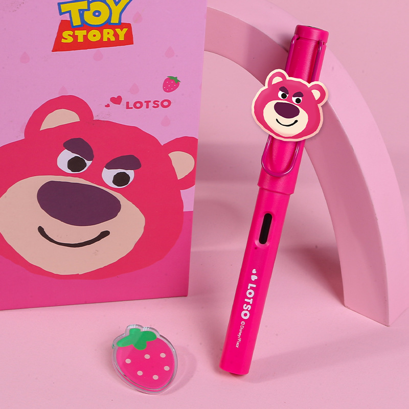 Disney E0306 Student Good-looking US Team Ice and Snow Strawberry Bear Calligraphy Pen Kit Gift Box