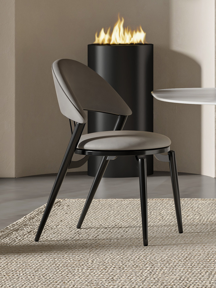 意式极简餐椅舒适家用简约现代靠背餐厅椅北欧网红设计师椅子