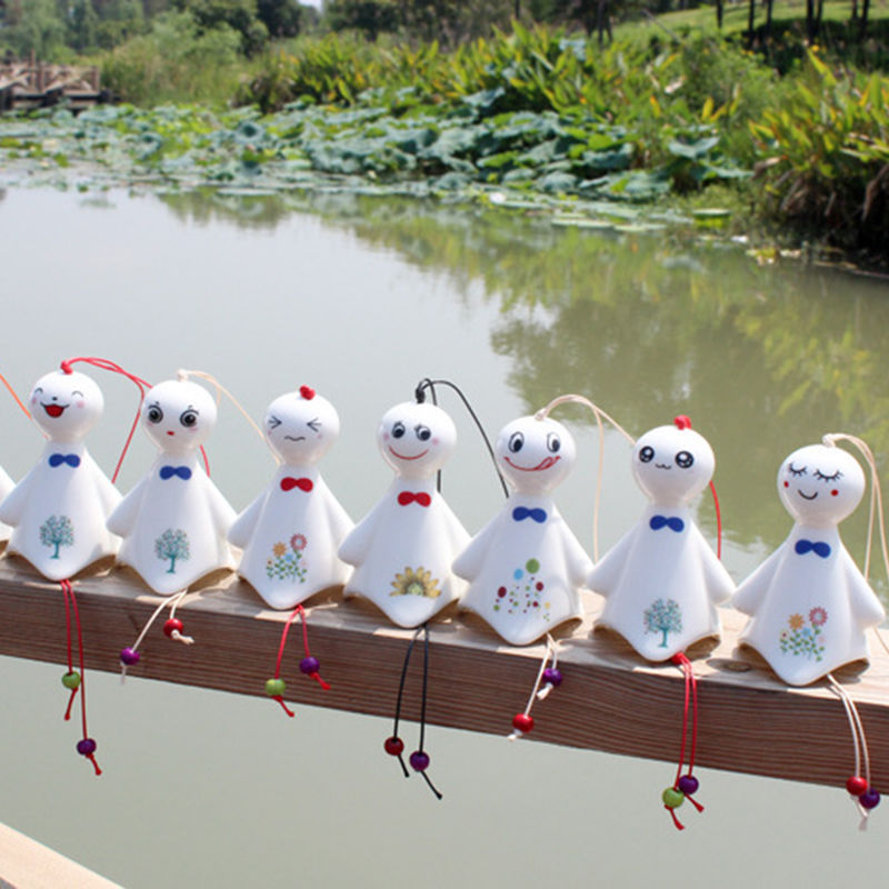 晴天娃娃陶瓷风铃毕业礼便宜的礼物送班同学几十种图案随机发货