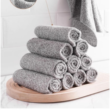 日式竹炭抹布 竹炭纤维抹布洗碗布厨房毛巾清洁吸水百洁布洗碗巾