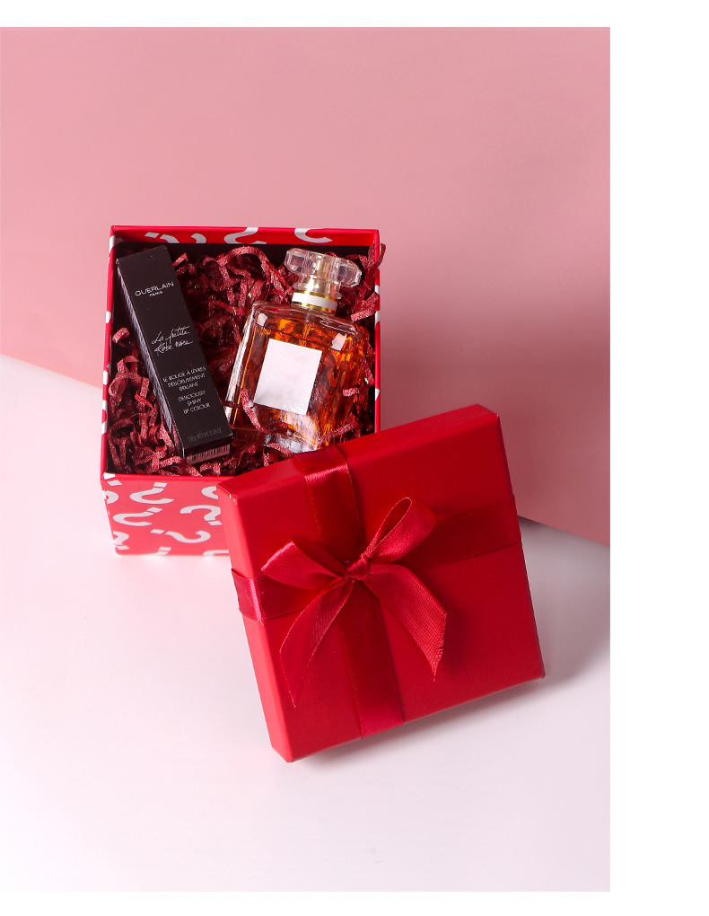 盲盒2020网红新款红色问号惊喜神秘 蝴蝶结结婚礼伴手礼礼盒空盒