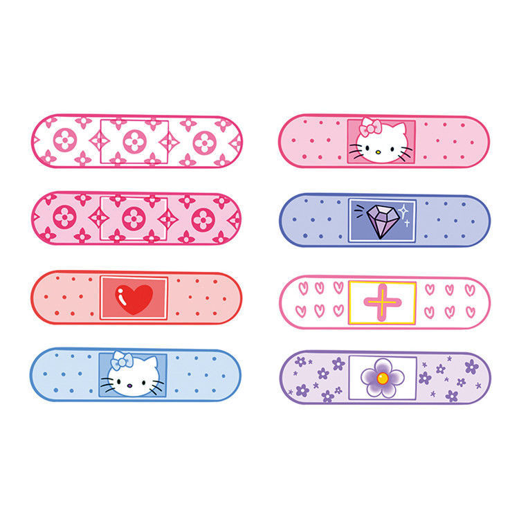 彩色小熊趣味创可贴纹身贴 遮疤可爱软萌ok绷卡通图案纹身贴纸潮