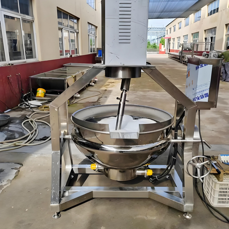 红油熬制星行炒锅 沙拉酱可倾式搅拌炒锅 大型预制菜加工炒锅设备
