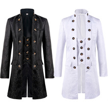漫衣尚原创出品亚马逊新款欧美男士大衣时尚蒸汽朋克复古制服外套