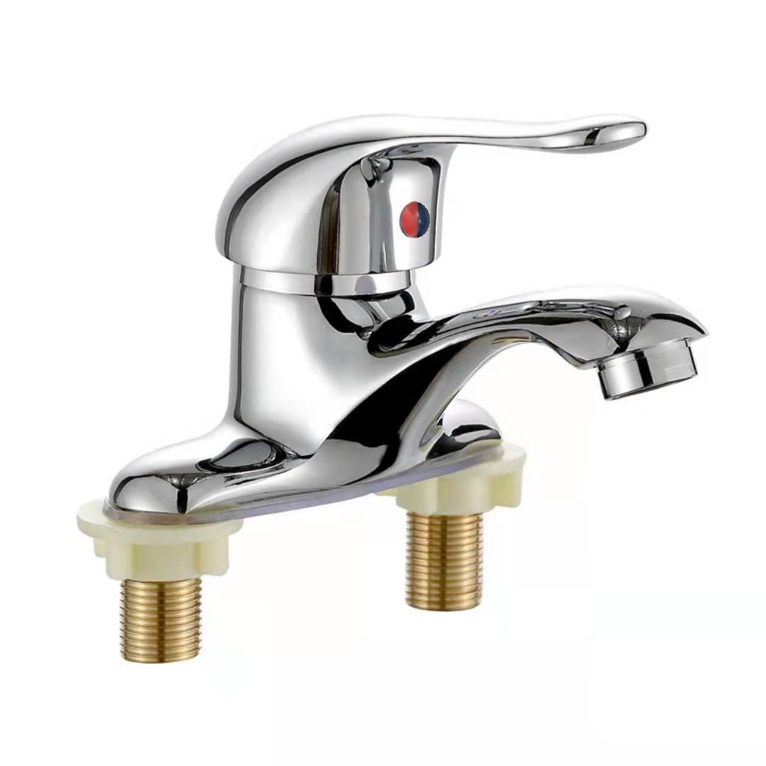 Brass Hot and Cold Washbasin Faucet Basin Double Hole Bathroom Sink Faucet Two Joint Basin Faucet Water Tap