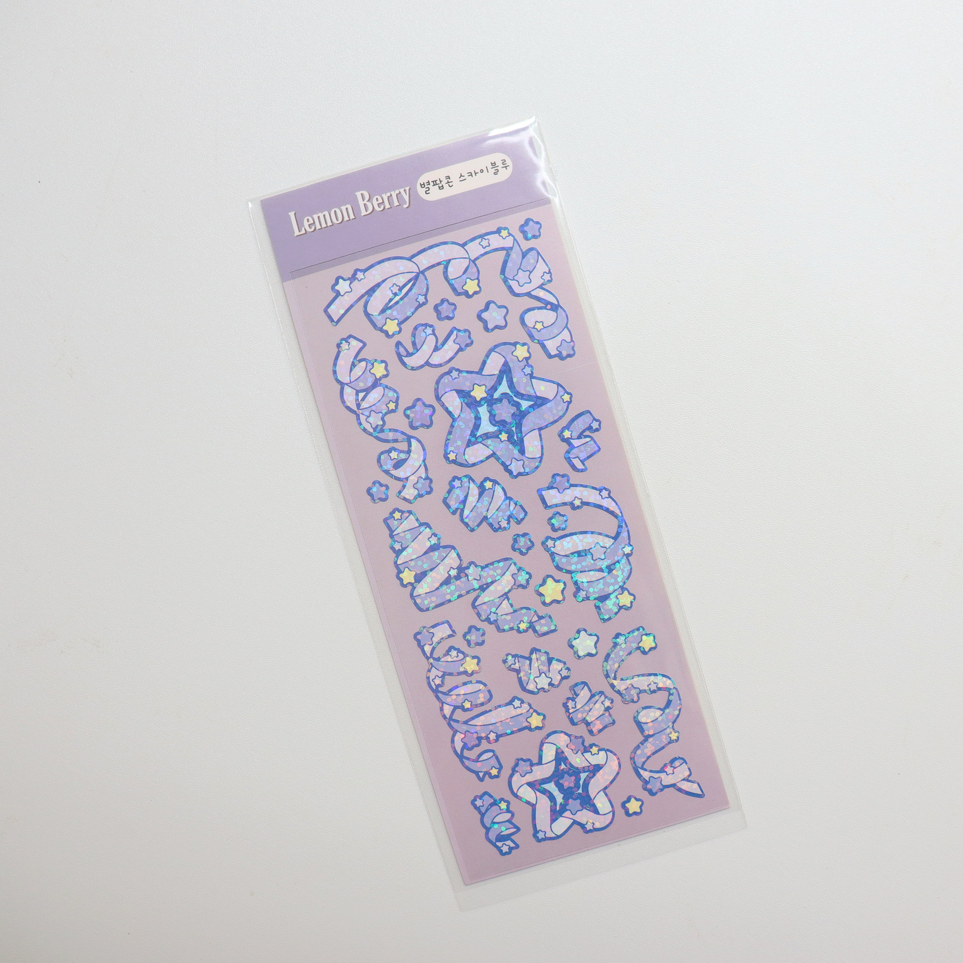 星星丝带镭射贴纸pet底无痕贴纸咕卡装饰diy素材贴纸