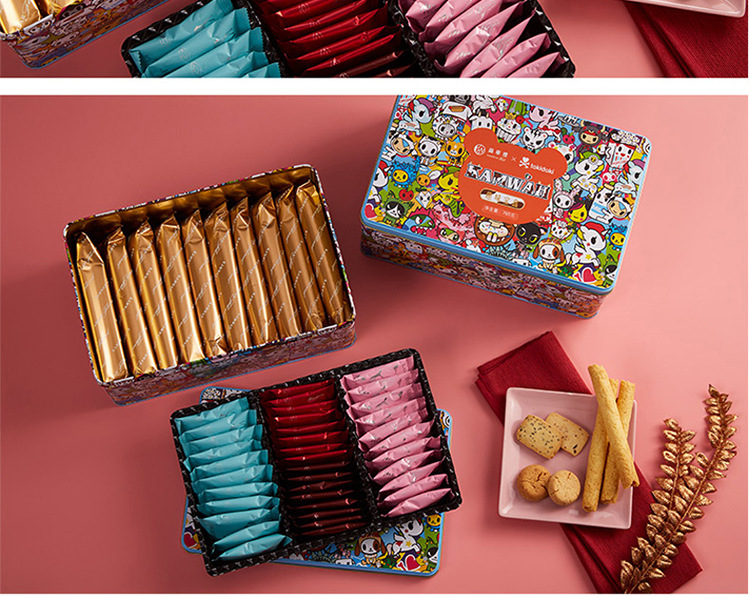 香港锦华鸡蛋卷曲奇饼干礼盒零食品伴手礼趣味宝盒765g批发代理