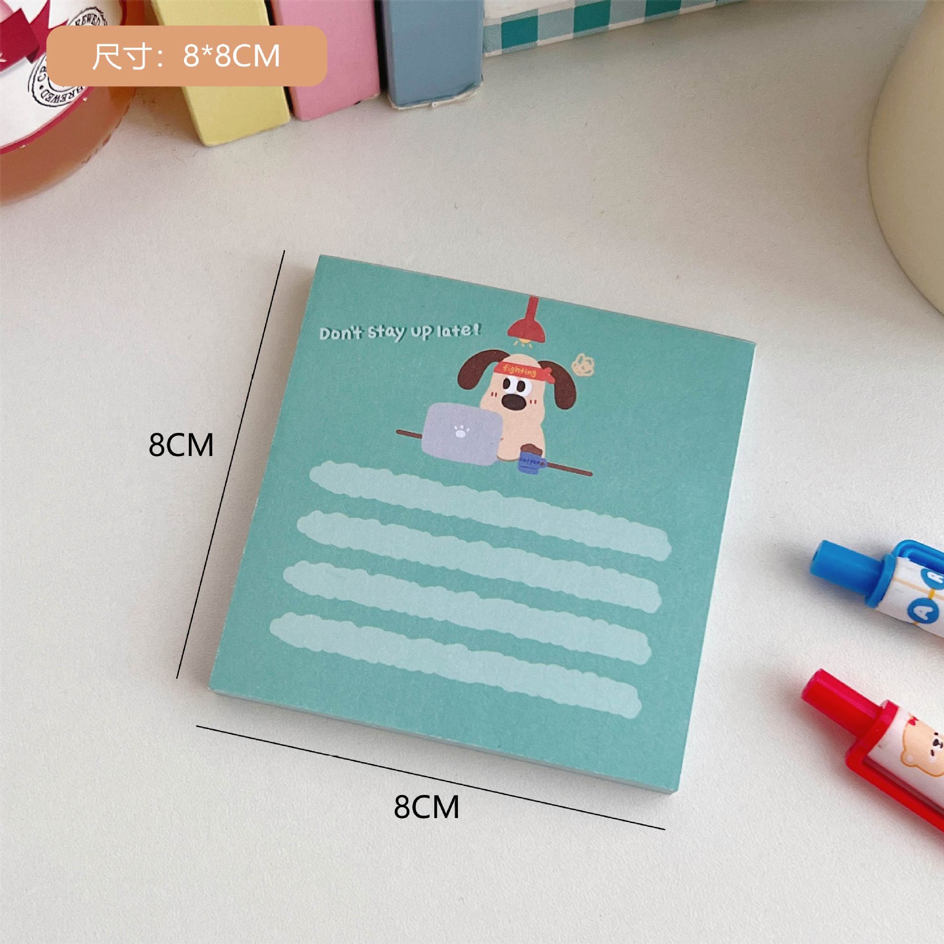 INS Style Cartoon Puppy Notepad Sticky Sticky Notes Cute Student Takeaway Sticky Note Creative Message a Scrape of the Pen