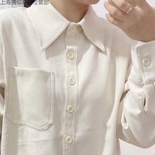 白色衬衫女春秋加厚设计感小众法式衬衣打底内搭长袖气质叠穿上携
