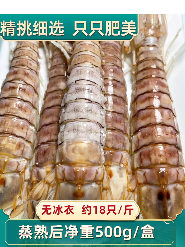 北海皮皮虾鲜活包邮海鲜水产海虾琵琶虾虾爬子新鲜濑尿虾蒸熟发货
