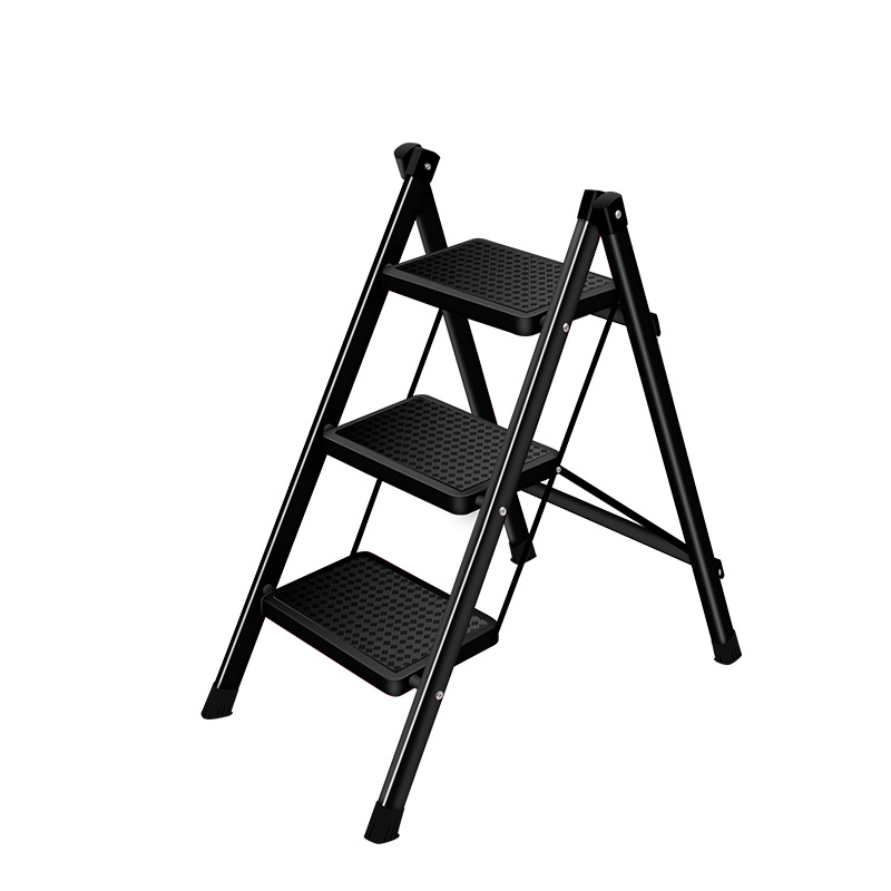Indoor Folding Trestle Ladder Household Small Ladder Household Thickened Aluminum Stair Two Or Three Steps Multifunctional Step Stool