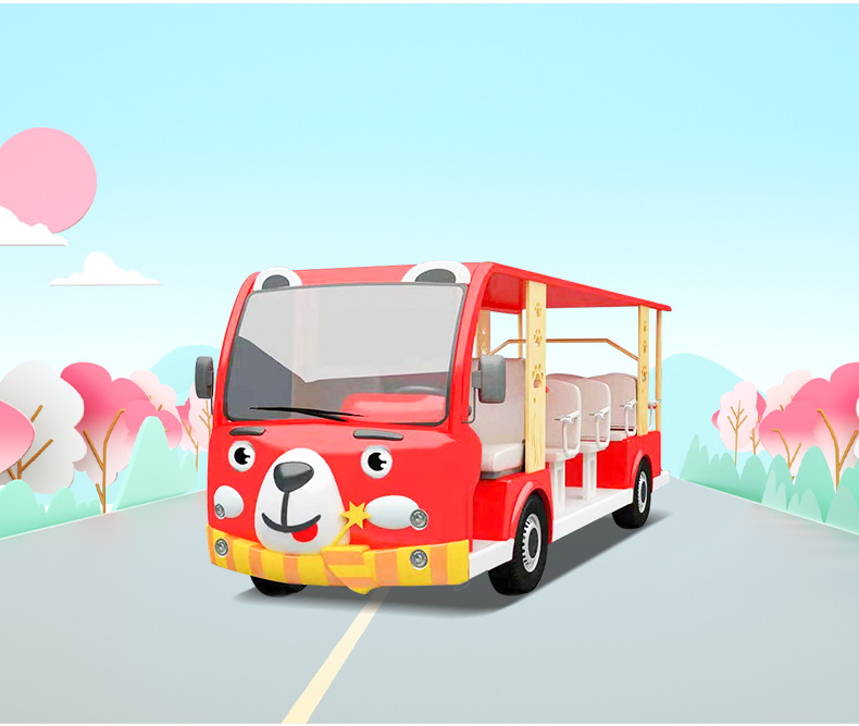 23座观光游览电动车燃油观光车电动看房车厂家社区保安巡逻车宇通