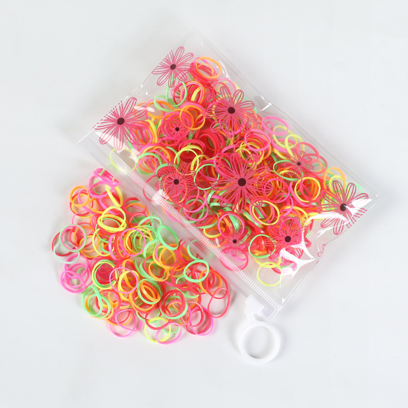 Korean Style Children's Disposable Rubber Band Hairtie Girls' Hair Rope Is Constantly Thickened Smaller Leather Sheath Simple Hair Accessories