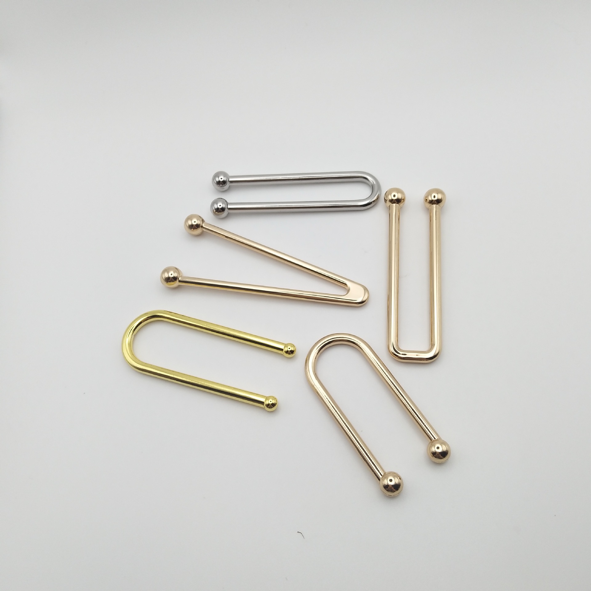 泳衣前扣u型环v字礼服服饰金属配饰比基尼锌合金内衣配件对扣插扣