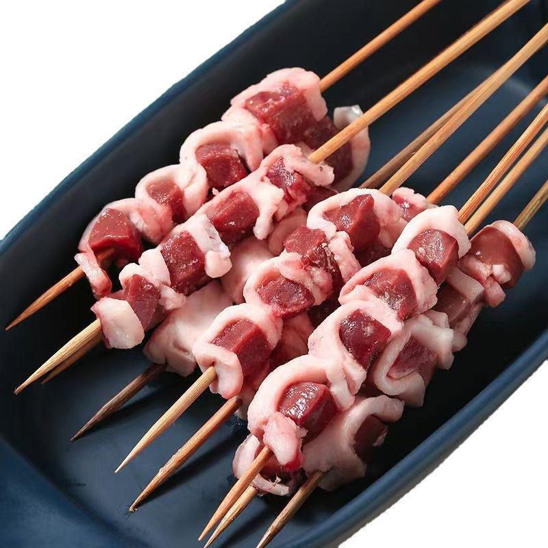 200串包邮 生鲜猪腰串 半成品猪肉腰子串 烧烤食材小腰串 新日期