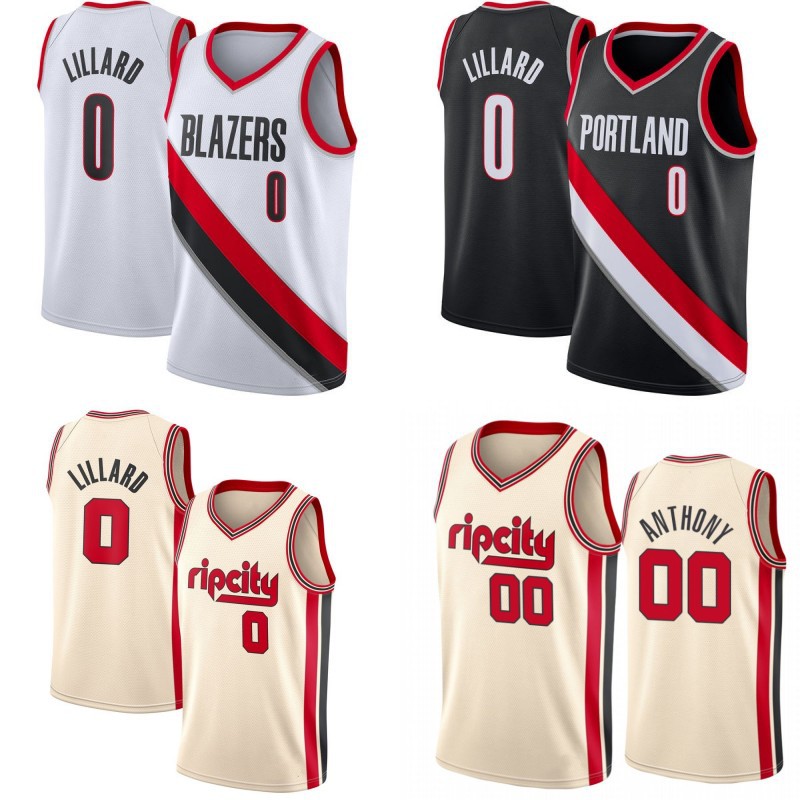 nba球衣 开拓者队0#利拉德00#安东尼刺绣篮球服-阿里巴巴