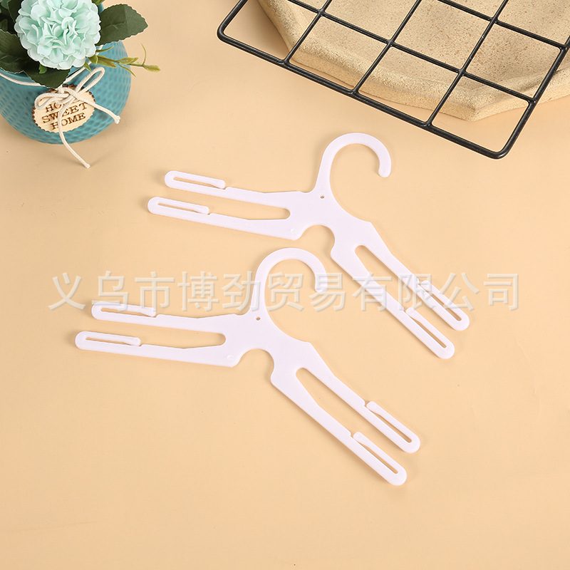 customized thermal underwear set hanger double-layer plastic underwear hanger clothing fixed packaging hanger factory wholesale