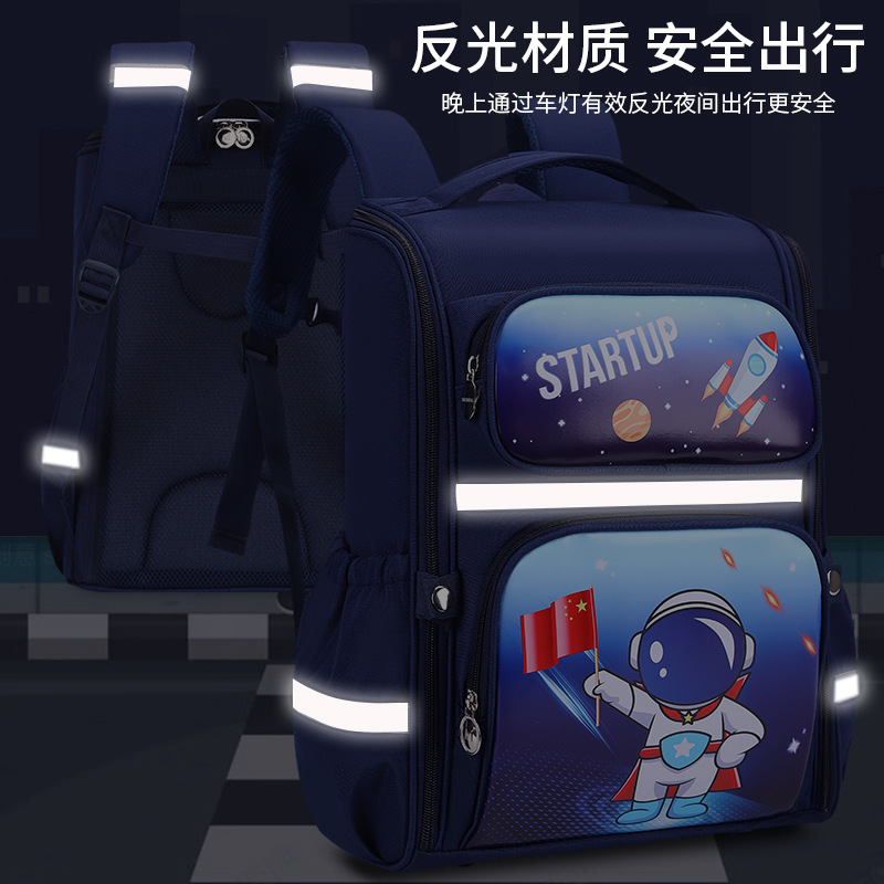 Foreign Trade Export Integrated Large Capacity Primary School Student Schoolbag Spaceman Mermaid Children Backpack Cross-Border