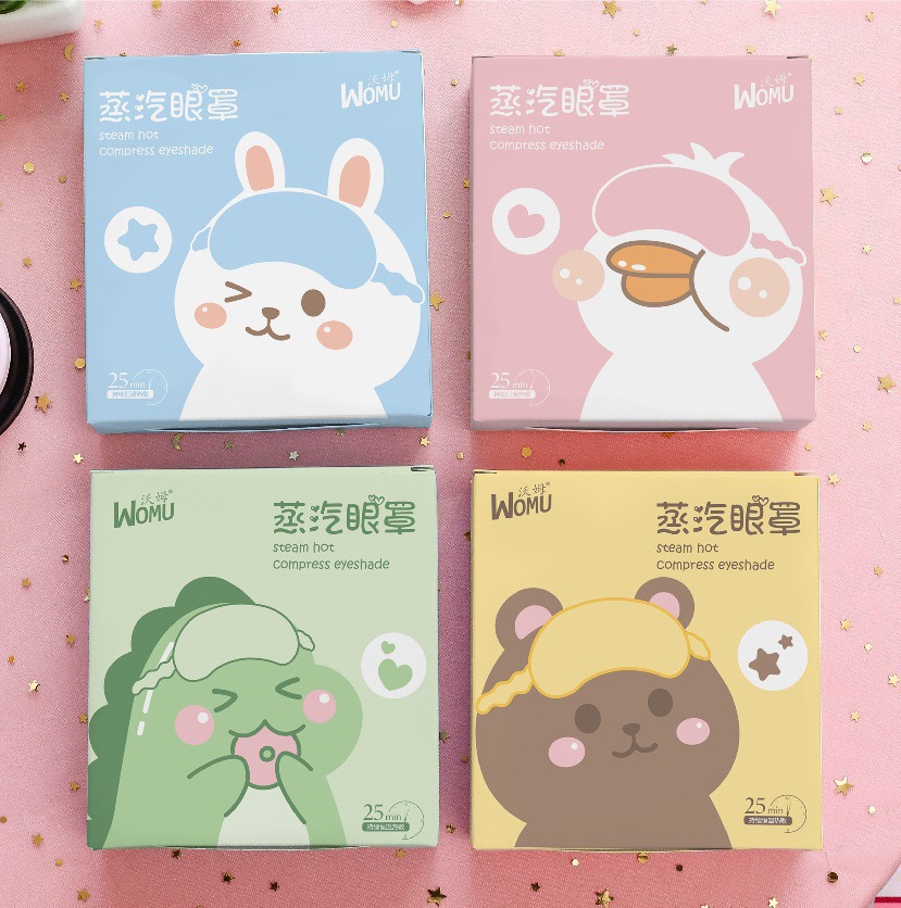 卡通蒸汽眼罩睡眠热敷眼罩旅行护眼罩学生午休眼罩-阿里巴巴