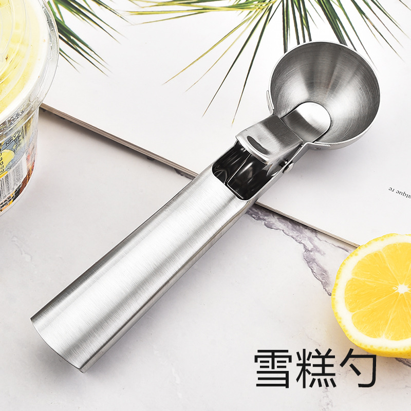 Stainless Steel Cream Dipper Ice Cream Ball Scoop Ice Cream Spoon Ice Cream Ball Spoon Ice Cream Spoon Fruit Ball Scoop