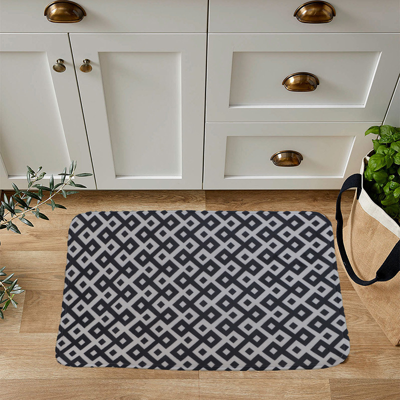Cross-Border Amazon Hot Sale Geometric Digital Printed Mat Non-Slip Mat Household Mat Bathroom Absorbent Kitchen Mat