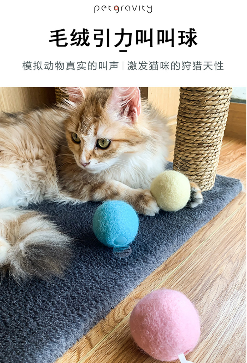 猫玩具逗猫球发声解闷磨牙耐咬猫咪自嗨逗猫神器猫薄荷球养猫玩具