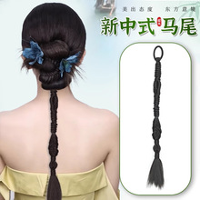 中式手工扭扭新娘麻花辫秀场个性假发辫子马尾女减龄蓬松网红编发