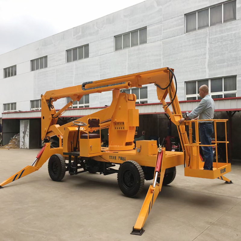 折臂式升降平台 云梯电动液压高空作业平台 自行移动曲臂式升降机